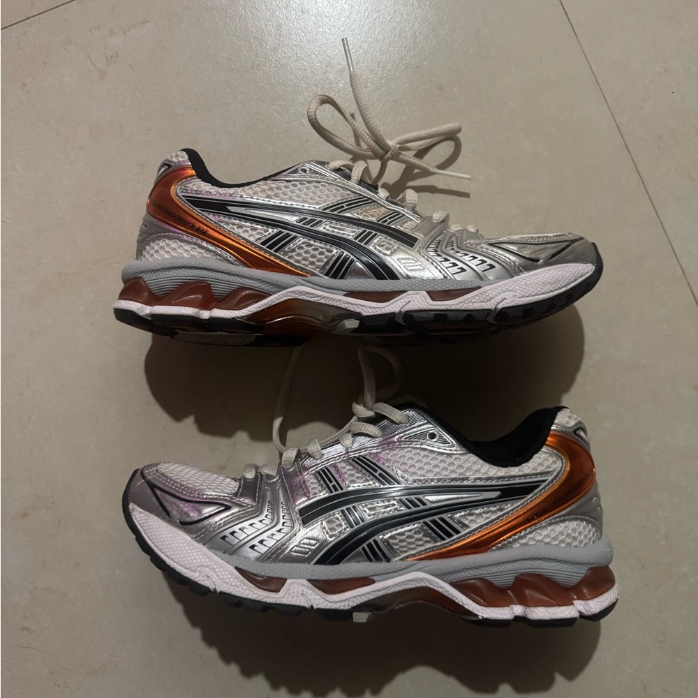 Asics Gel Kayano 14 Silver Piquant Orange